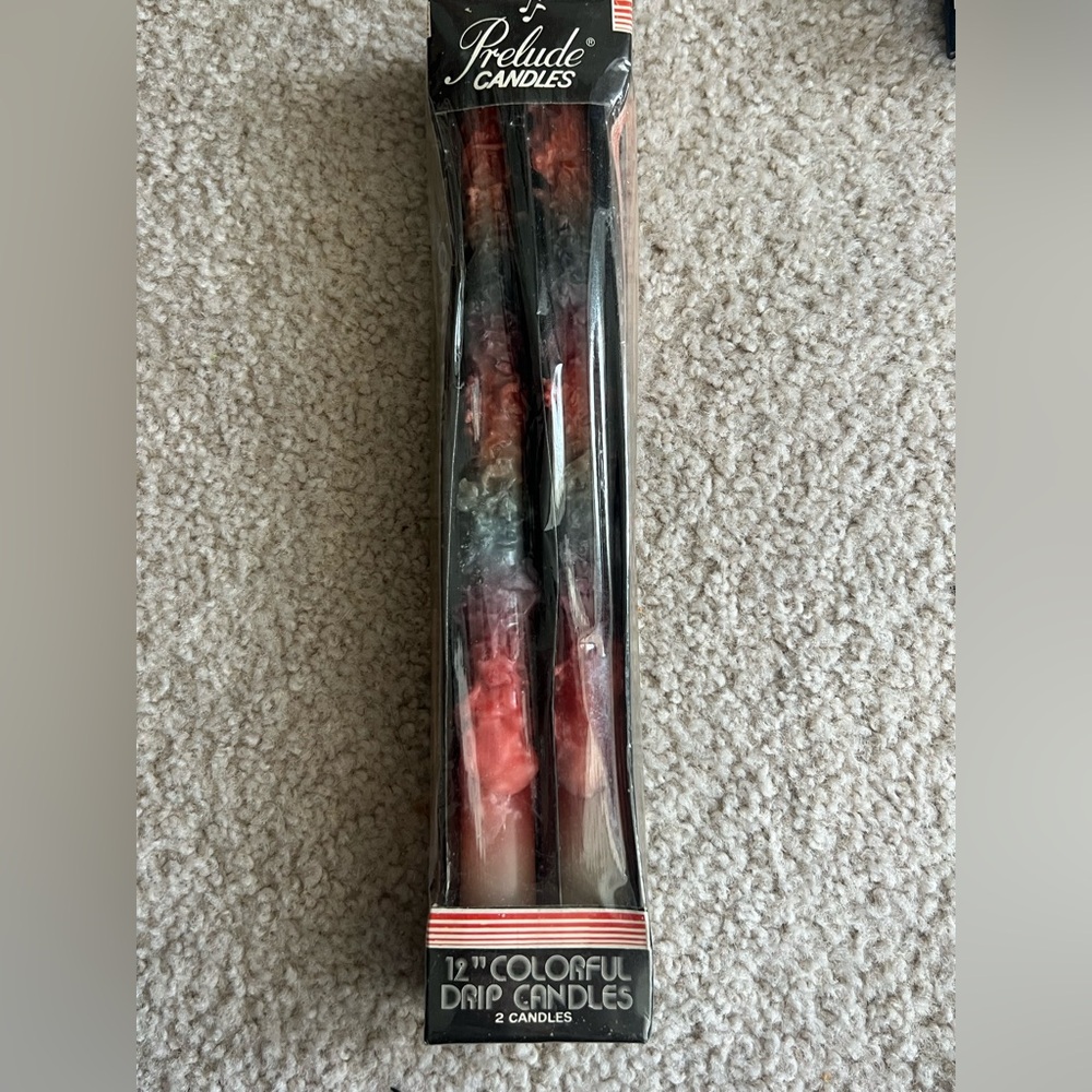 Vintage 1970s Colorful Drip Candles - Sealed – Prelude Candles - RARE